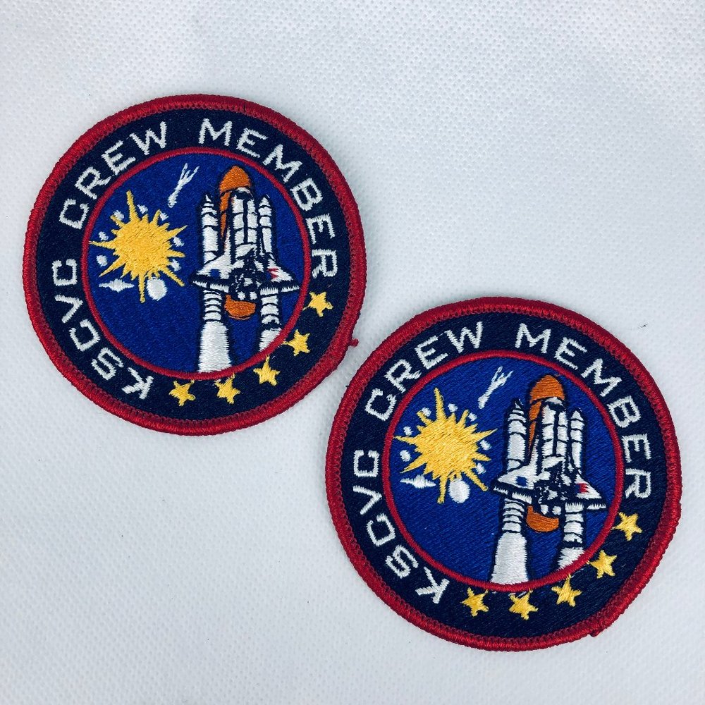 Iron On Patches Kennedy Space Center Visitor Complex Crew Member - 2 Patches